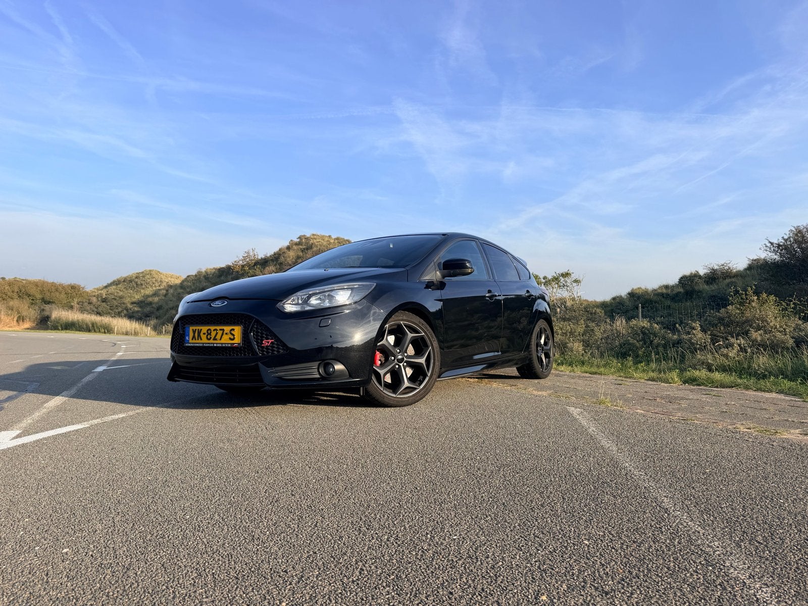 Ford Focus ST 2.0 Ecoboost 184KW 5-D 2013 Zwart, Auto's, Zwart, 4 cilinders, 1337 kg, Zwart
