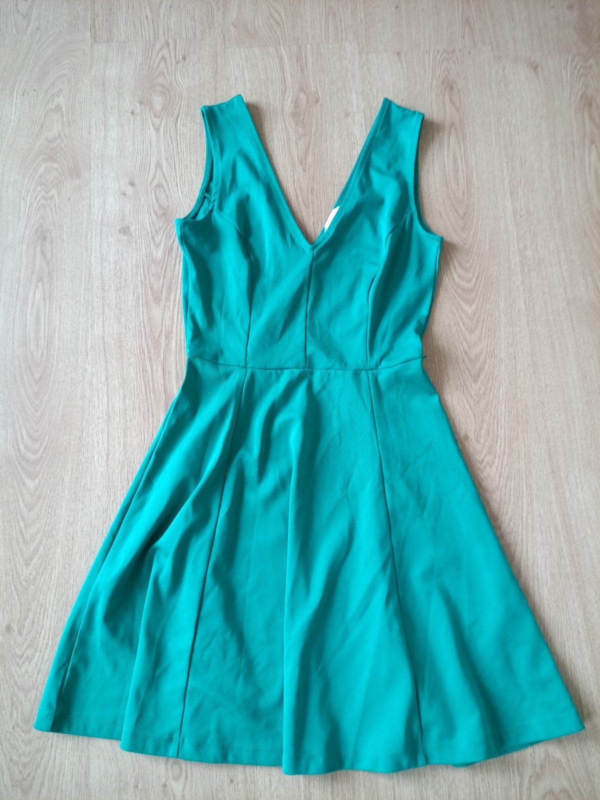 H&M Groene Jurk Maat S, H&M, Ophalen of Verzenden, Zo goed als nieuw, Maat 36 (S)