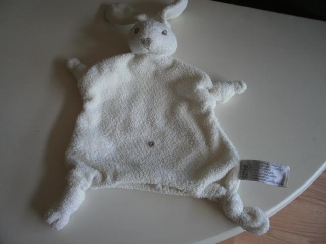 Anna club plush konijn knuffel handpop wit grijs 4 knopen, Kinderen en Baby's, Speelgoed | Knuffels en Pluche, Overige karakters
