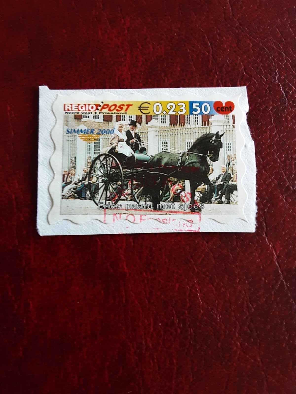 Regiopost.  Fries paard met sjees ( gest), Ophalen of Verzenden