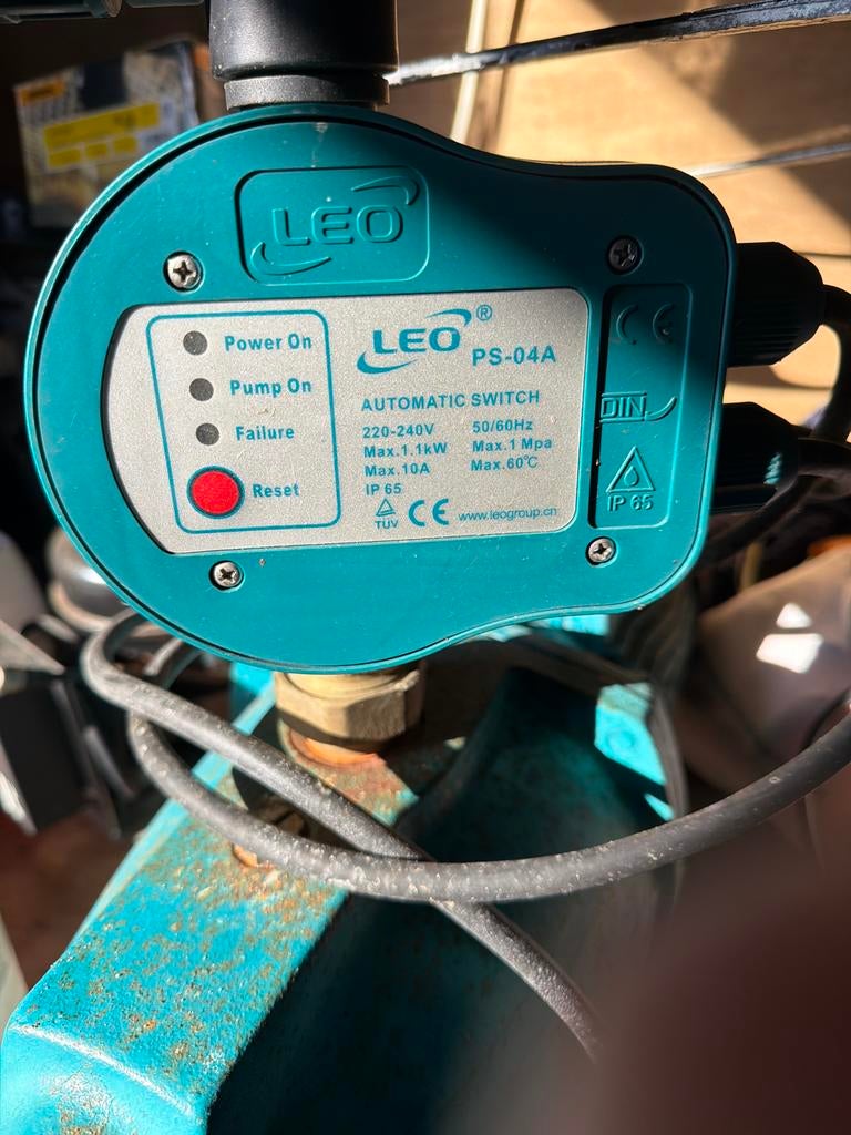 Leo AJm110E Heavy Duty Irrigatiepomp met Drukschakelaar, Ophalen, Gebruikt, Elektrisch, Besproeiingspomp