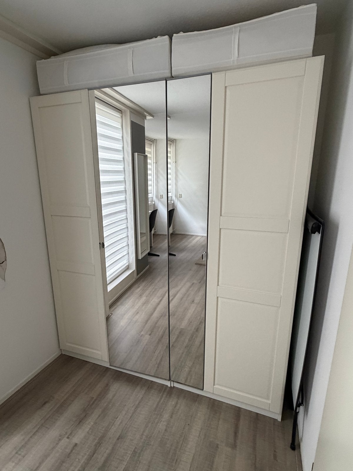 IKEA Pax deuren (2x) met spiegel en 2x wit, Huis en Inrichting, Kasten | Kledingkasten, Gebruikt, 200 cm of meer, 100 tot 150 cm