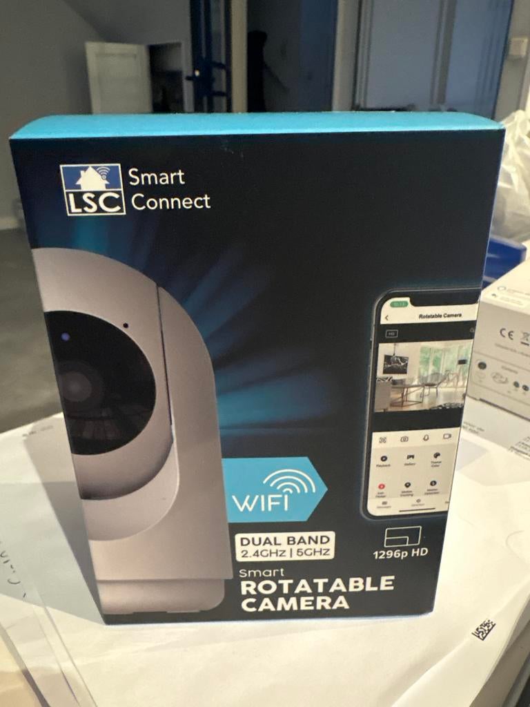 LSC Smart Connect Rotatable Camera 1296p HD, Audio, Tv en Foto, Videobewaking, Ophalen of Verzenden, Nieuw, Binnencamera