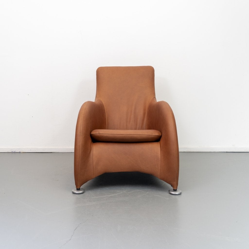Montis Loge Fauteuil Buffaloleder Cognac - Aluminium, Huis en Inrichting, Niet ingevuld, Zo goed als nieuw, Niet ingevuld, Niet ingevuld