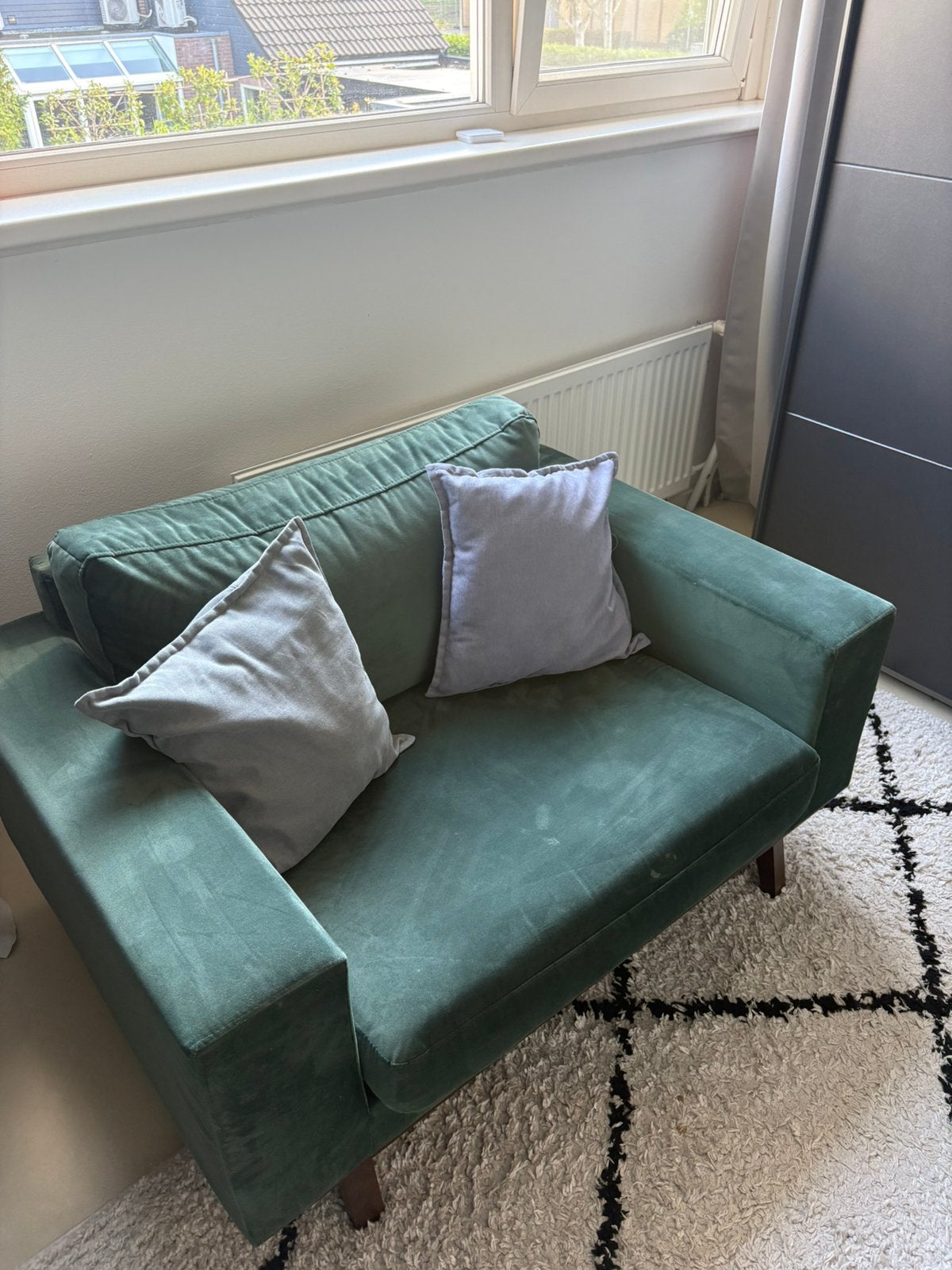 Velvet loveseat Torino Wehkamp, Huis en Inrichting, Ophalen, Tweepersoons, 75 tot 100 cm, Zo goed als nieuw
