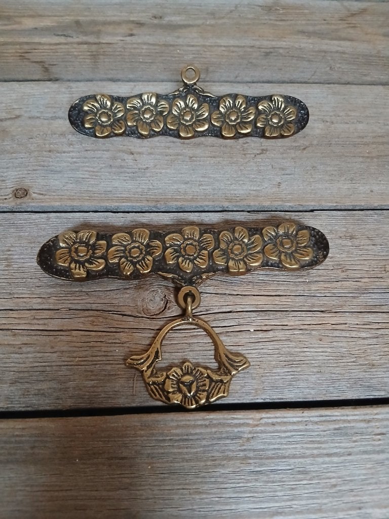 Vintage messing borduurhangers, jaren ’70., Ophalen of Verzenden