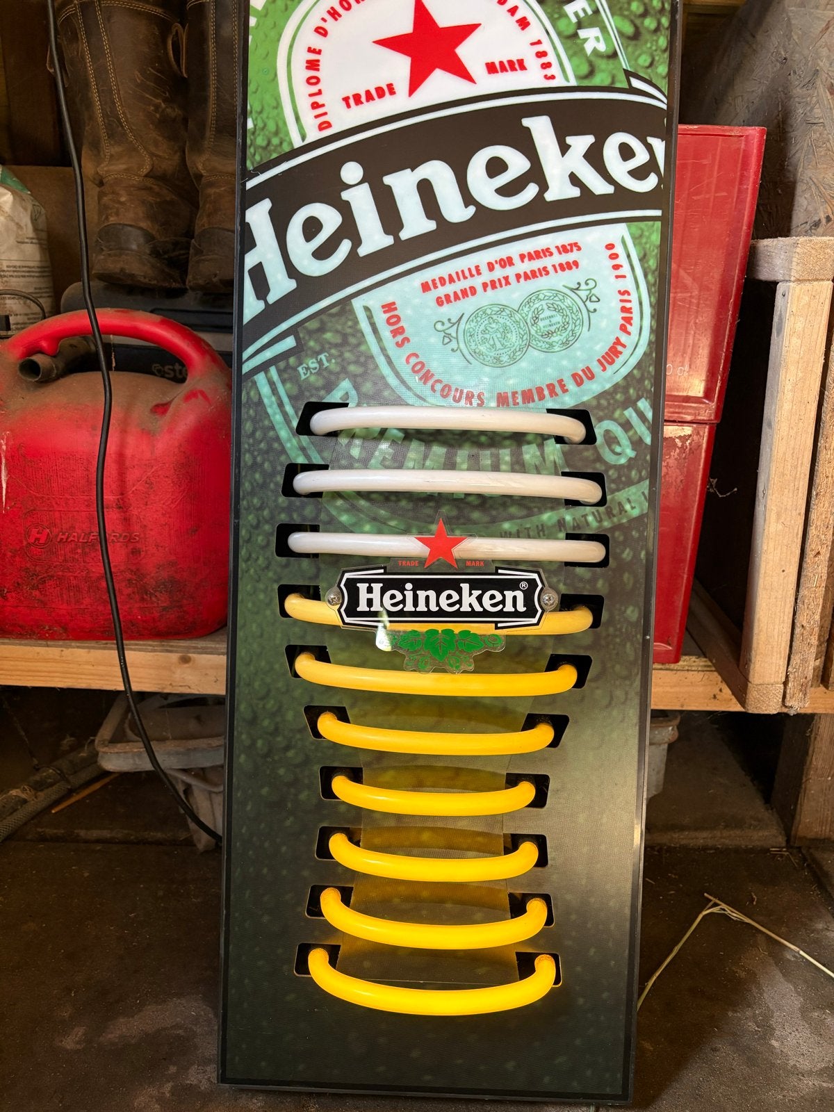 Heineken neon Lichtreclame - Perfect voor Bar of Mancave, Verzamelen, Ophalen, Zo goed als nieuw, Heineken