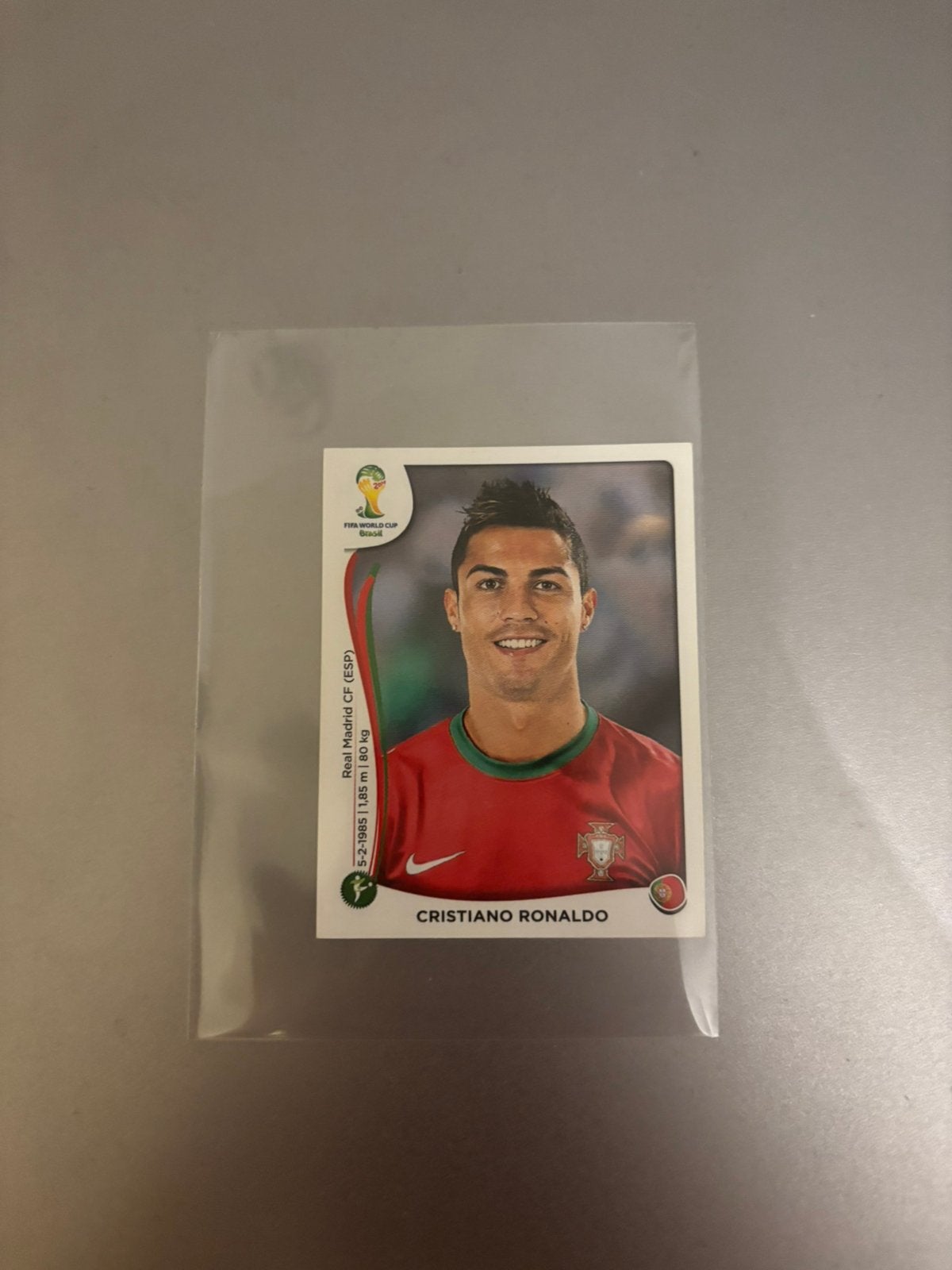 Cristiano Ronaldo Panini WK 2014 Sticker #523, Ophalen of Verzenden, Zo goed als nieuw, Buitenlandse clubs, Poster, Plaatje of Sticker