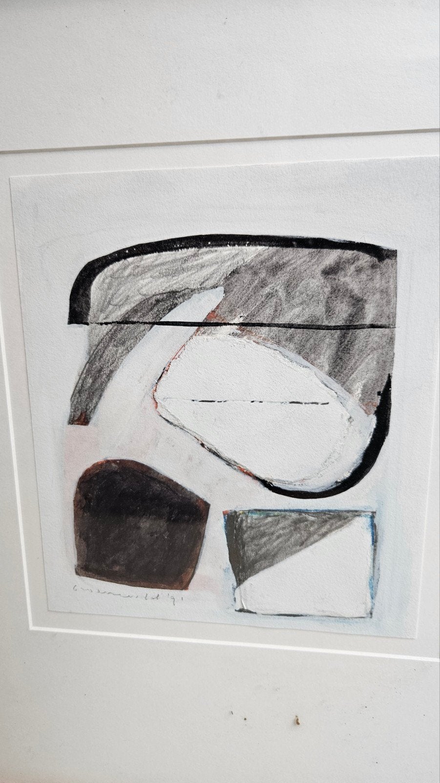 Doris Groeneveld (1938-2016) gesigneerde aquarel, abstract, Antiek en Kunst, Ophalen