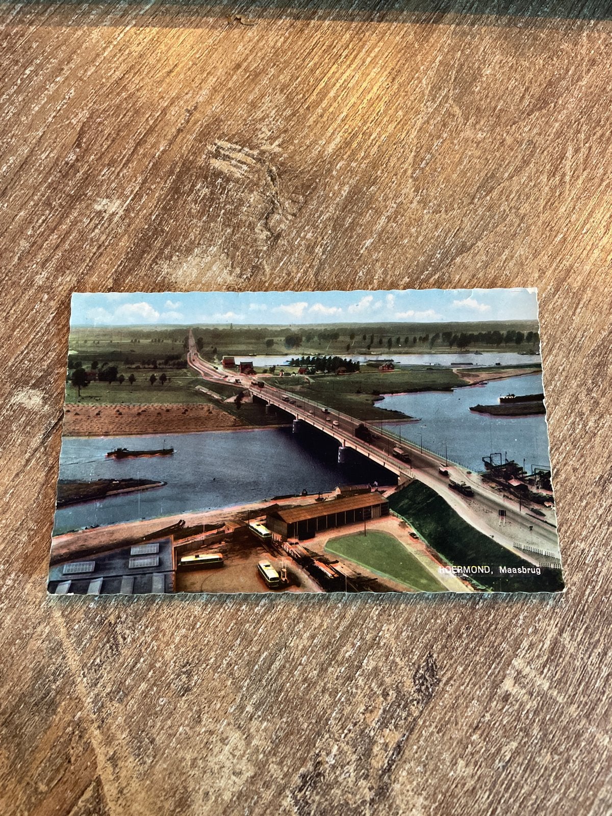 Oude Ansichtkaart Roermond, Maasbrug - Gelopen, Ophalen of Verzenden, 1960 tot 1980, Gelopen, Limburg