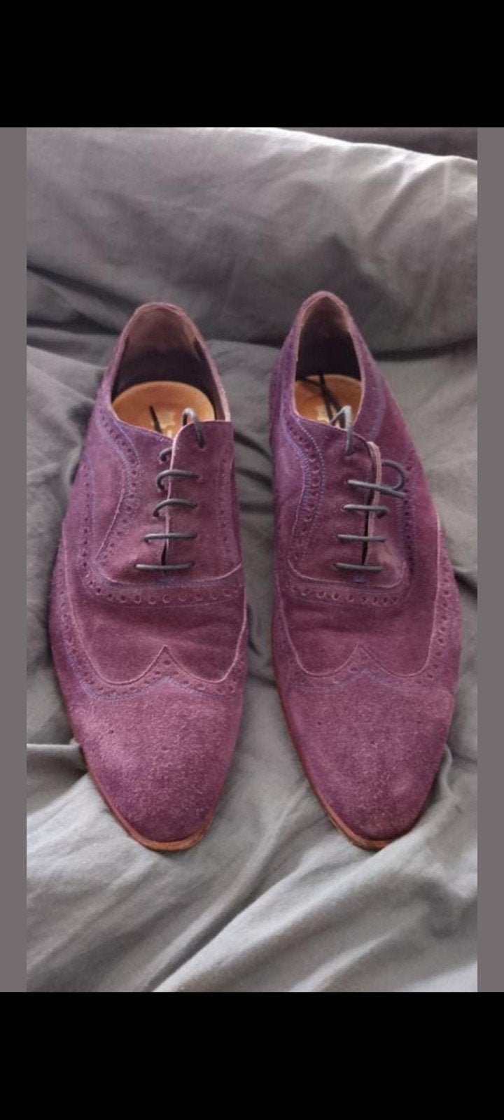 Greve suède veterschoenen - Paars, Overige kleuren, Ophalen of Verzenden, Veterschoenen, Gedragen