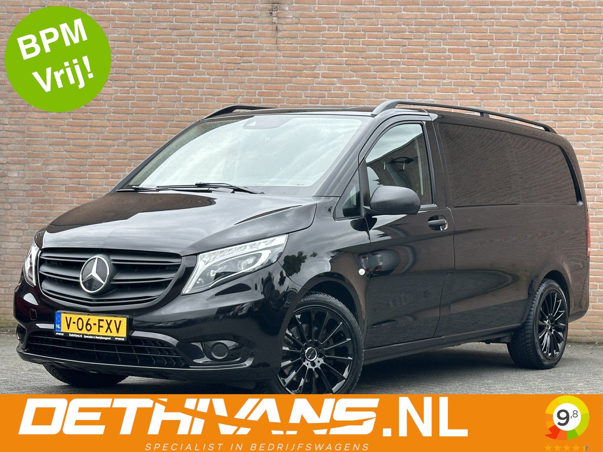 Mercedes-Benz Vito 119CDI 190PK Lang Dubbelcabine / LED / 2., Automaat, Gebruikt, Met garantie (alle), 2500 kg