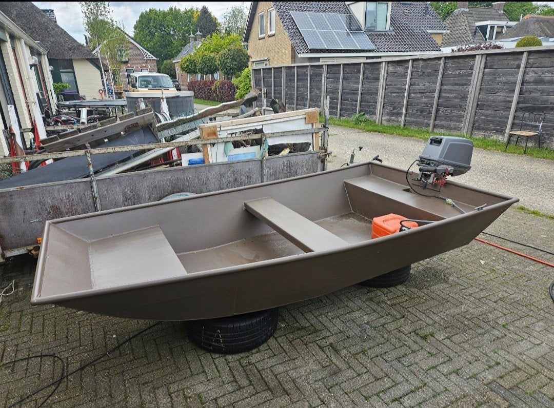 zware aluminium platbodem 3m 6pk suzuki te ruil, Ophalen, Motor en Techniek, Motorboot