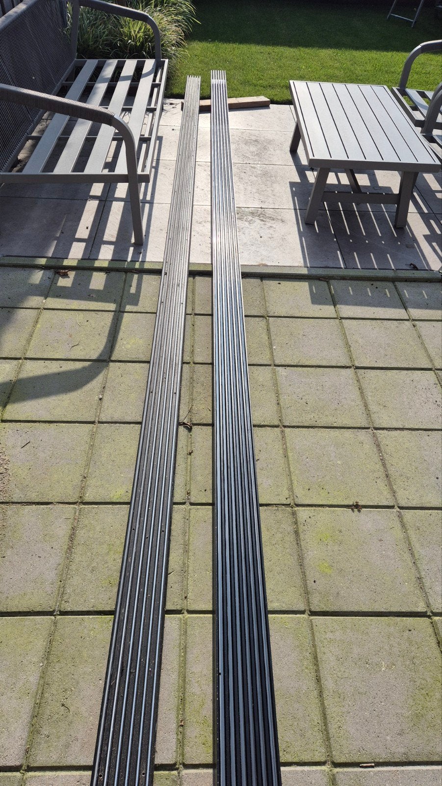 Rail voor glazenwanden Zonder deuren, Ophalen, Gebruikt, Aluminium