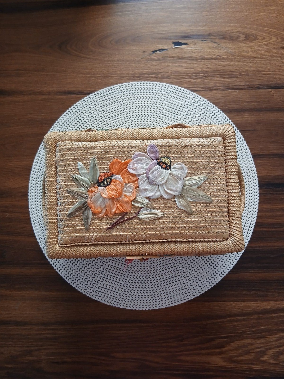 Sierardendoos, naaidoosje, vintage, Huis en Inrichting, Woonaccessoires | Onderzetters, Ophalen of Verzenden, Meerkleurig, Overige materialen