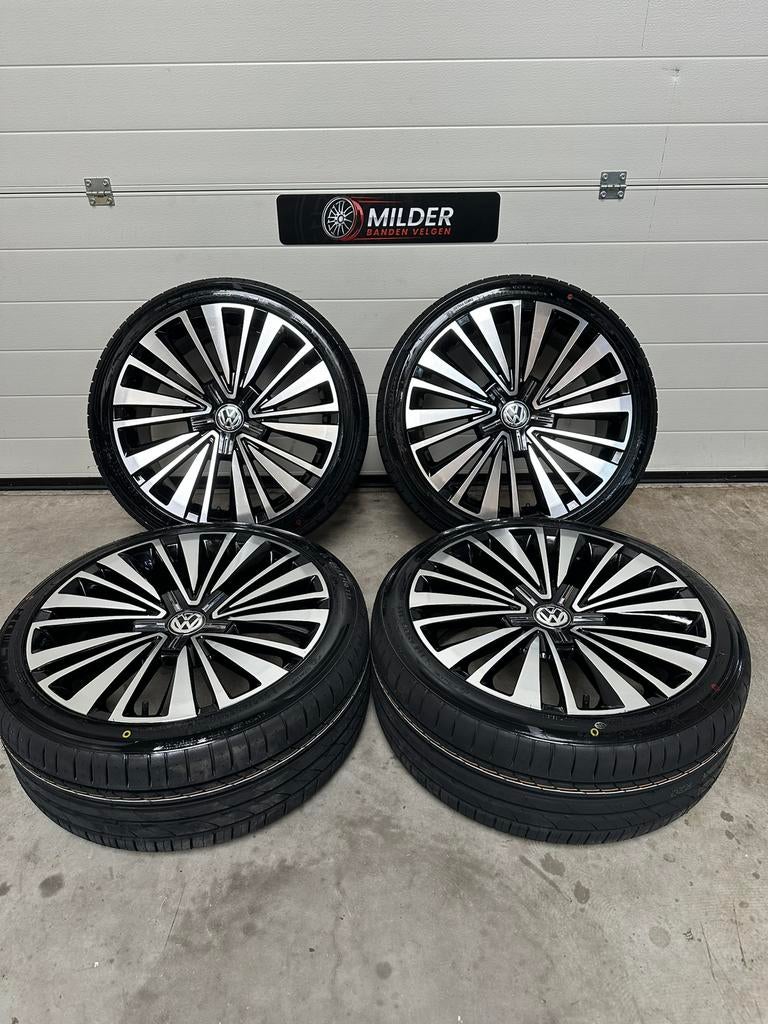 VW Palmerston Look velgen + Zomer banden 18 inch 5x112 nieuw, 18 inch, Velg(en), Nieuw, Ophalen of Verzenden