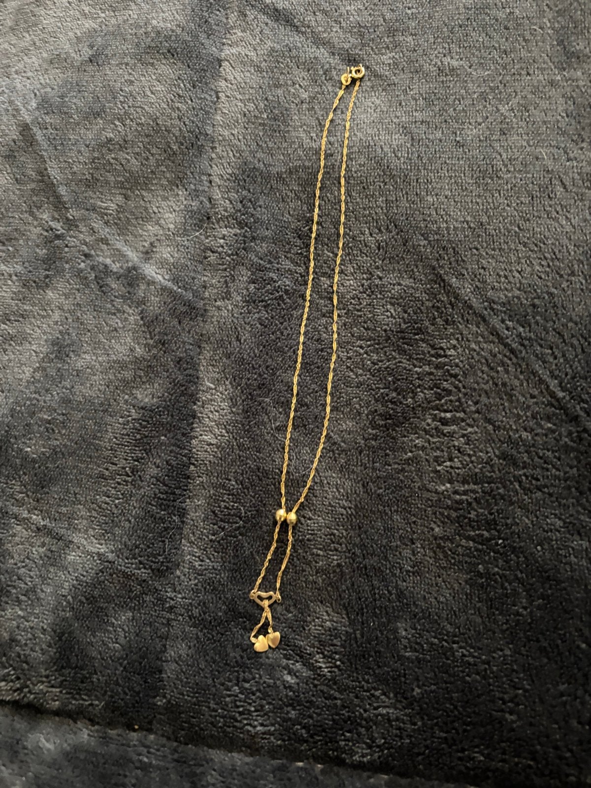 Gouden ketting met hartjes hanger 14 k echt goud, Ophalen of Verzenden, Zo goed als nieuw, Goud, Verstelbaar