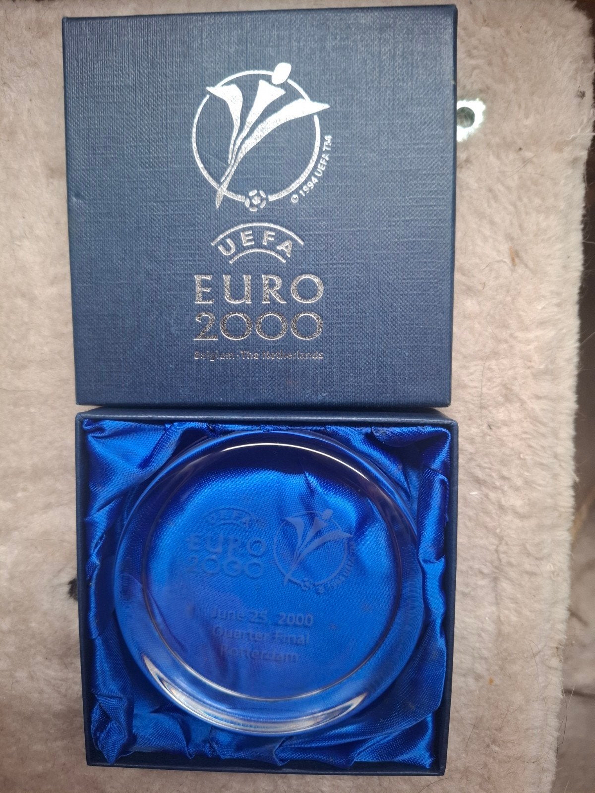 UEFA EURO 2000 Kwartfinale Brugge/Rotterdam Gedenkplaat, Ophalen of Verzenden, Nieuw, Overige sporten, Overige typen