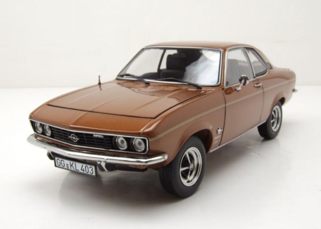 1:18 Opel Manta A Coupé uit 1970 Bruin metallic Norev, Hobby en Vrije tijd, Modelauto's | 1:18, Ophalen of Verzenden, Nieuw, Auto