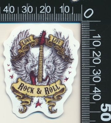 Sticker: Rock n Roll (8) - Long live Rock n Roll, Ophalen of Verzenden, Zo goed als nieuw, Bedrijf of Vereniging
