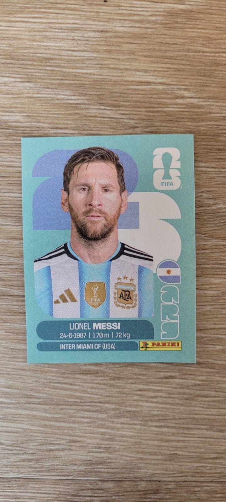 Lionel Messi Panini 2026 voetbalplaatje, Ophalen of Verzenden, Nieuw, Buitenlandse clubs, Poster, Plaatje of Sticker