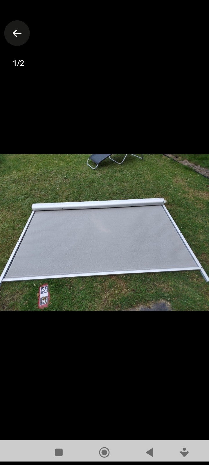 Zonwering 140x209 cm in goede staat, Ophalen, Gebruikt, Minder dan 250 cm, Minder dan 150 cm