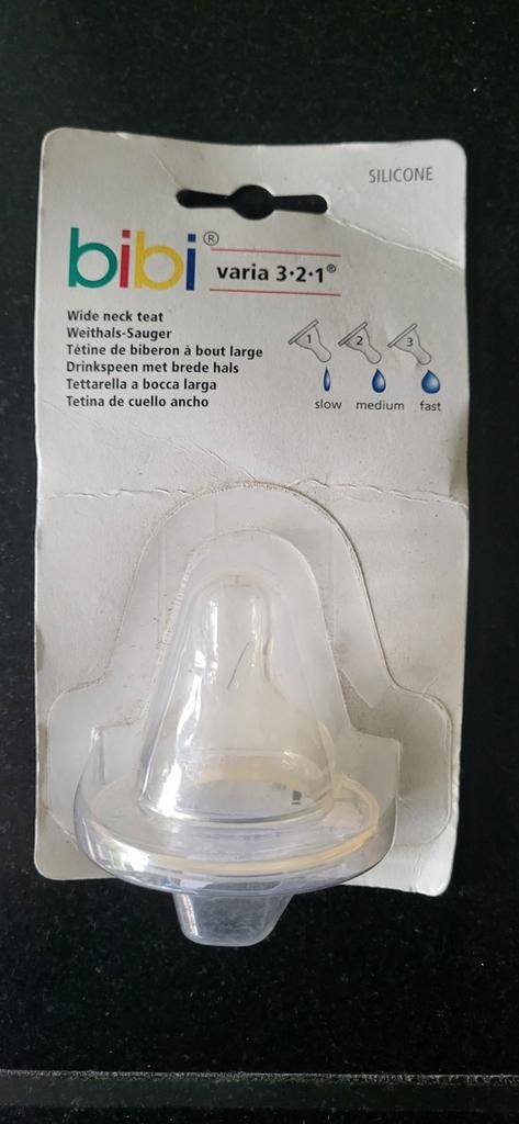 Nieuwe Bibi Varia 3.2.1 Wide Neck Speen, Kinderen en Baby's, Babyvoeding en Toebehoren, Ophalen of Verzenden, Nieuw, Overige typen