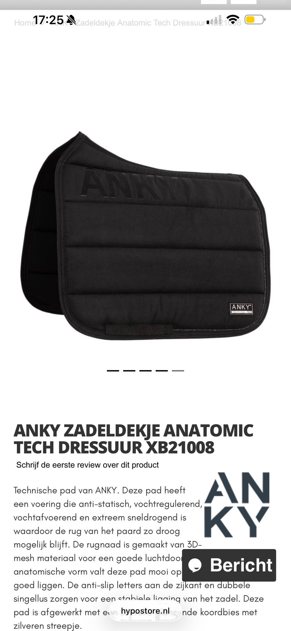 Anky zadeldekje Anatomic dressuur, Ophalen of Verzenden, Zo goed als nieuw