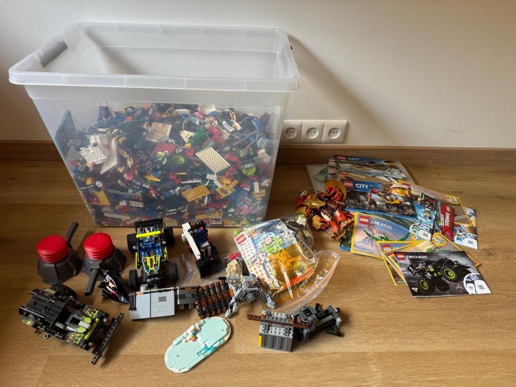 Grote partij met lego bak met ongeveer 12 kilo, Kinderen en Baby's, Gebruikt, Lego, Inclusief instructies, Ophalen of Verzenden