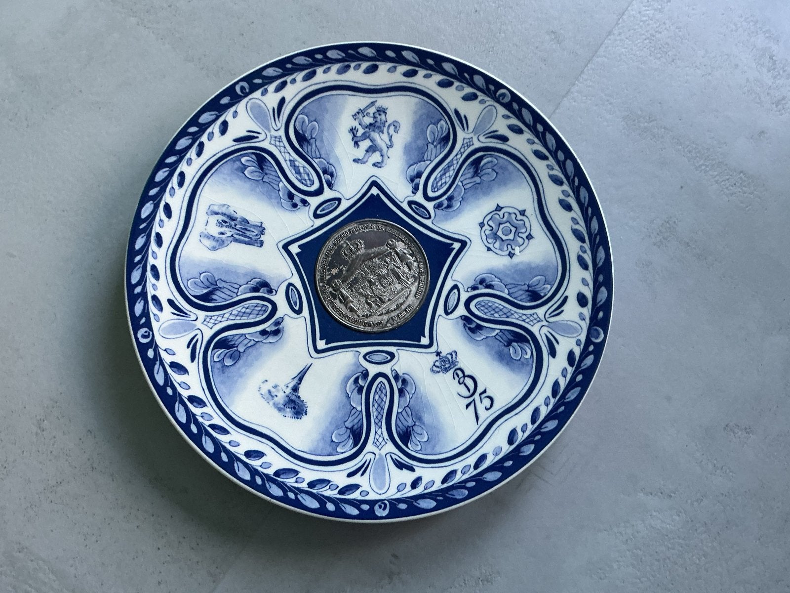 Delfts Blauw Herdenkingsbord 375 Jaar Universiteit Utrecht, Ophalen of Verzenden