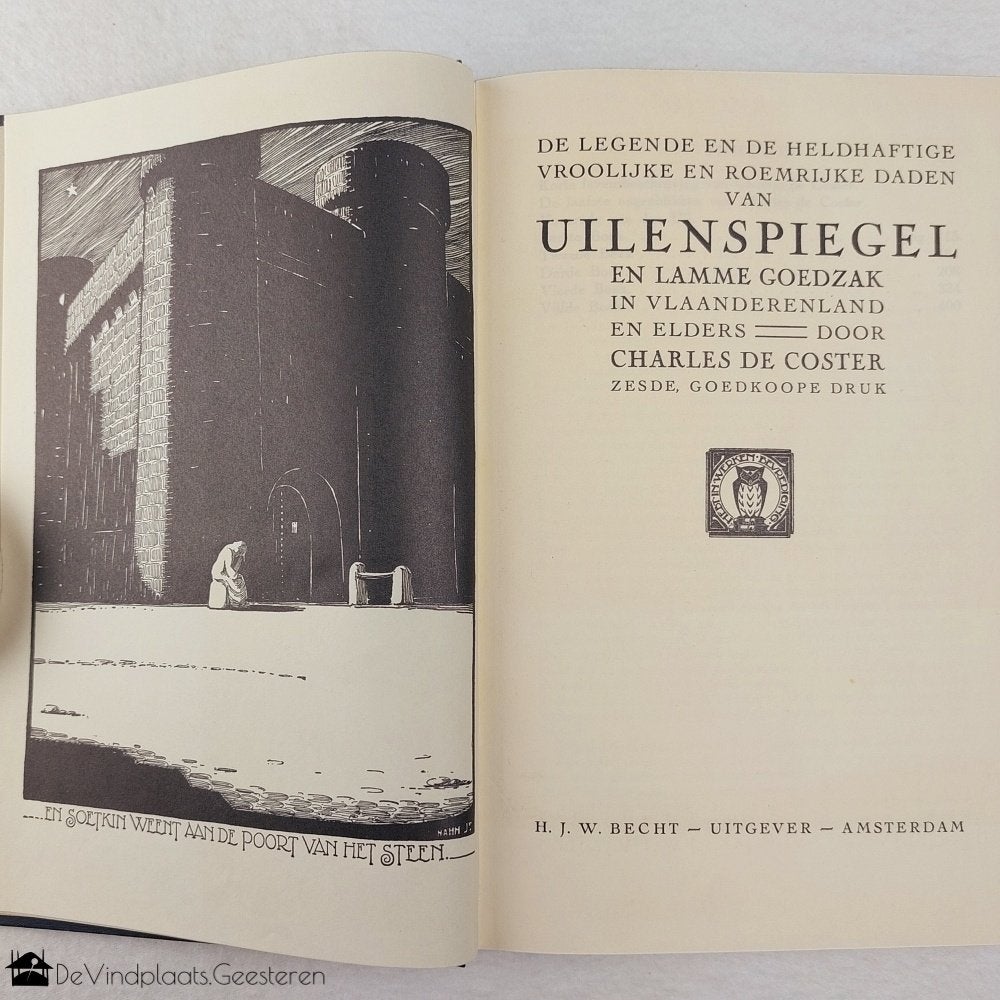 Uilenspiegel - met prenten Hahn jr - 6e druk uit 1936, Ophalen of Verzenden