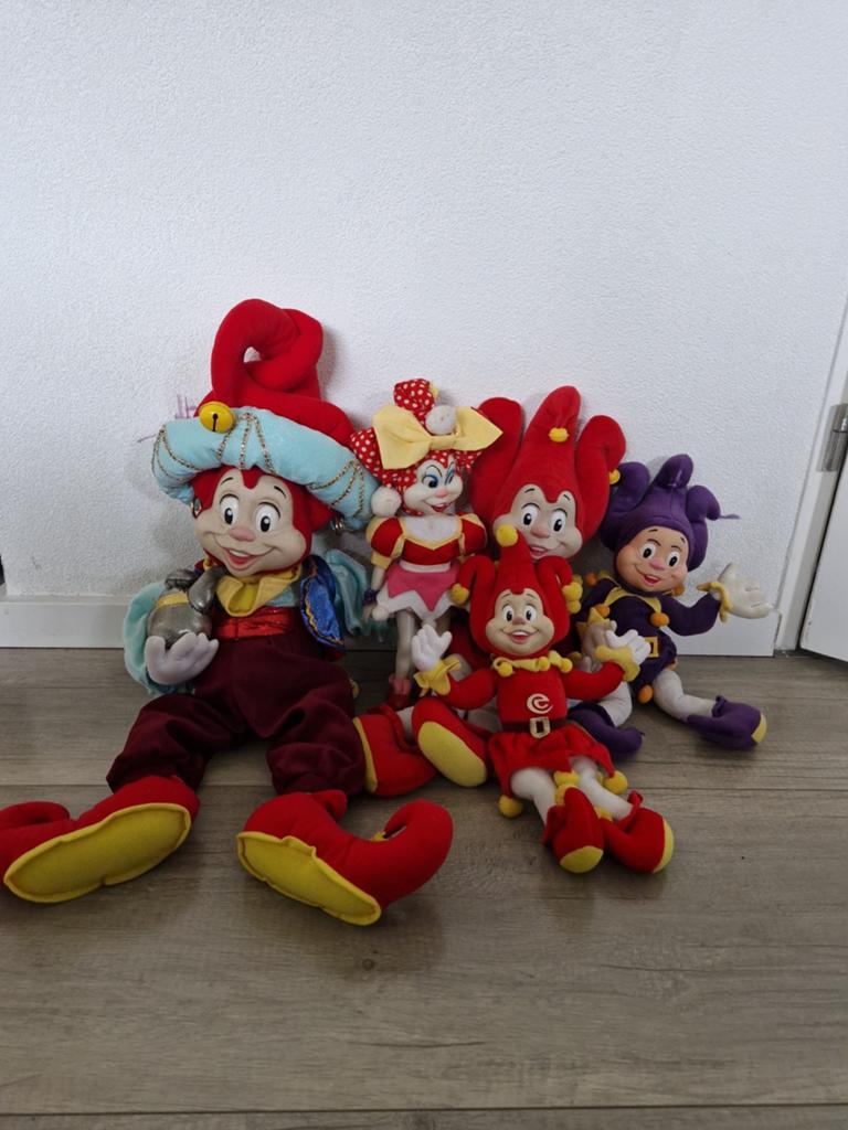 Efteling knuffels poppen pardoes pardijn vintage retro paars, Verzamelen, Efteling, Ophalen of Verzenden, Zo goed als nieuw, Beeldje of Poppetje