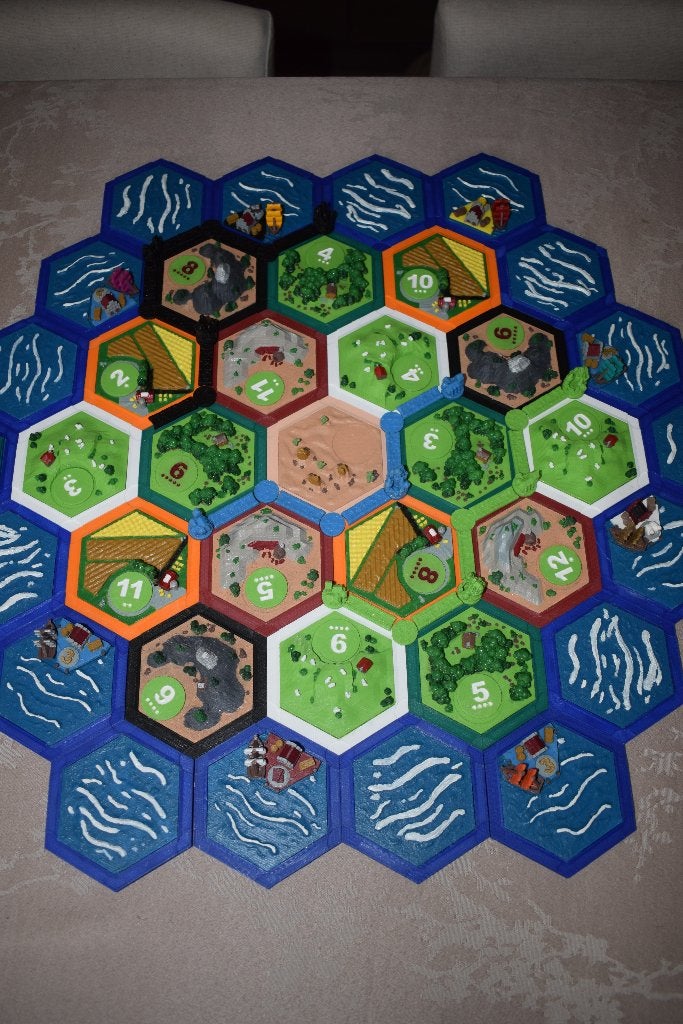 Catan 3D geprinte versie, Vijf spelers of meer, Ophalen of Verzenden, Nieuw