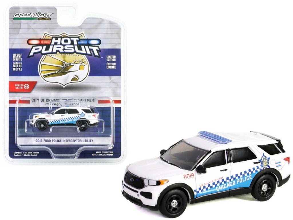 2019 Ford Police Interceptor Utility Greenlight 1/64 Chicago, Ophalen of Verzenden, Nieuw, Auto