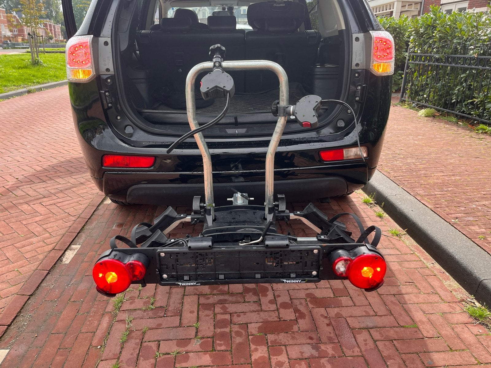 Twinny Load e-Carrier II Trekhaak Fietsendrager, Ophalen, Gebruikt, 2 fietsen, Trekhaakdrager