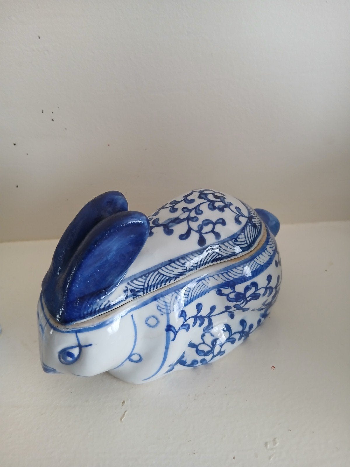 Chinees beeldje konijn als dekselpotje potje, Verzamelen, Ophalen of Verzenden, Gebruikt
