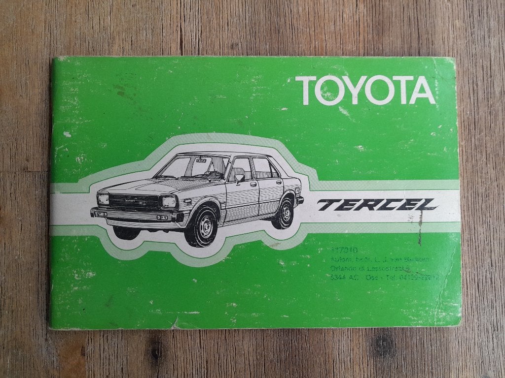 Origineel INSTRUCTIEBOEKJE - TOYOTA TERCEL - Keurige staat, Auto diversen, Verzenden