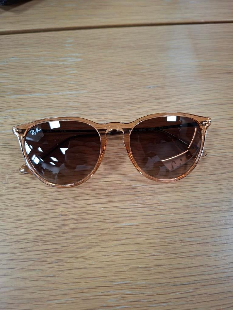 Ray-Ban kunststof zonnebril met gradient bruin glas, Privacy@luxottica.com, Gebruikt, Zonnebril, Bruin