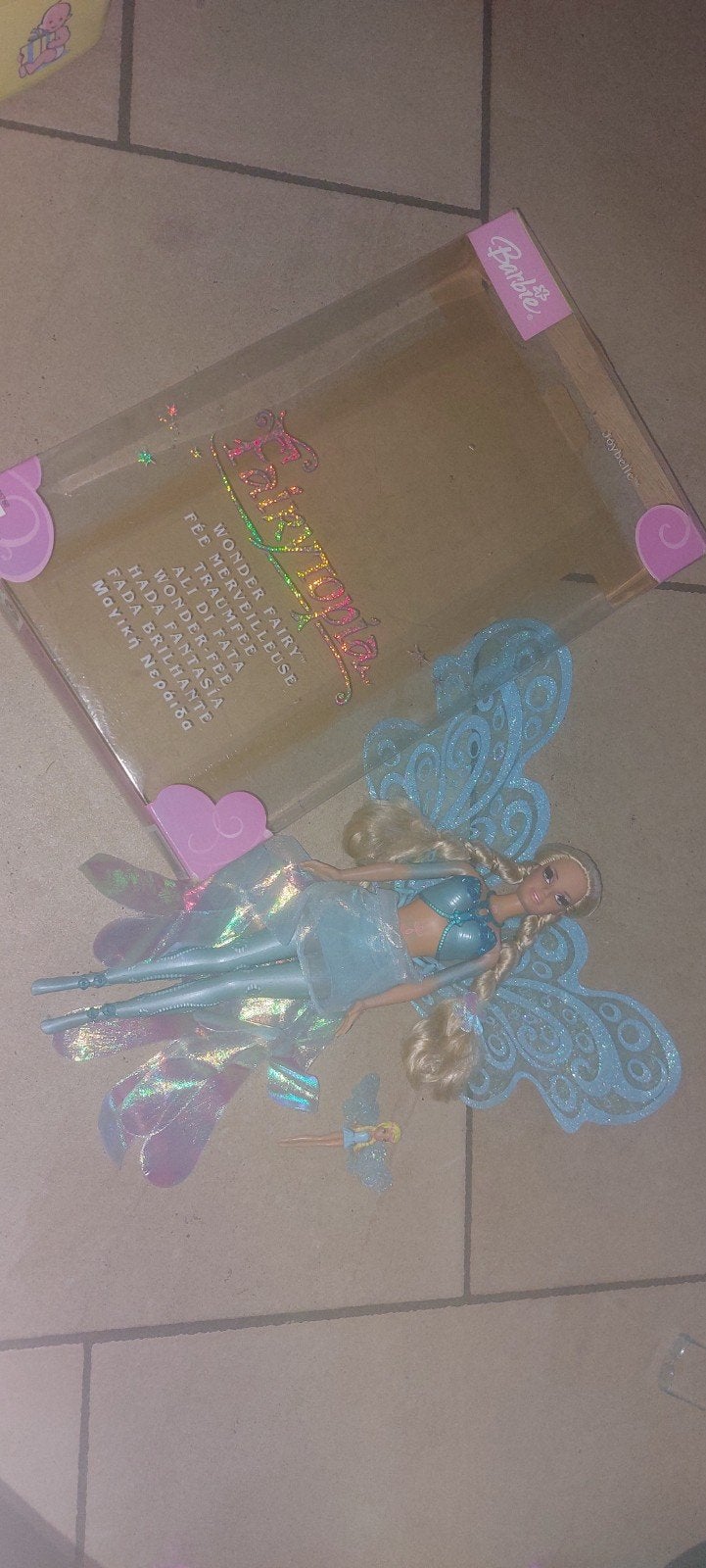 Barbie Fairytopia Elina pop met vleugels en mini-pop, Ophalen of Verzenden, Zo goed als nieuw, Barbie