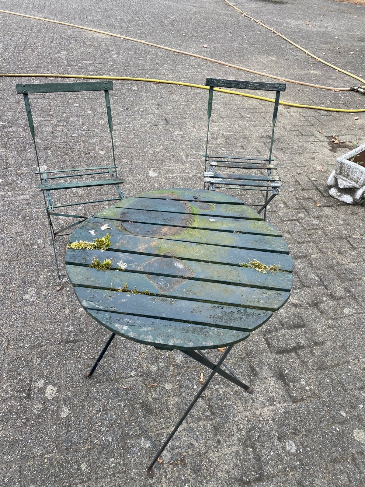 Heel oud bistro set, Ophalen, Zo goed als nieuw