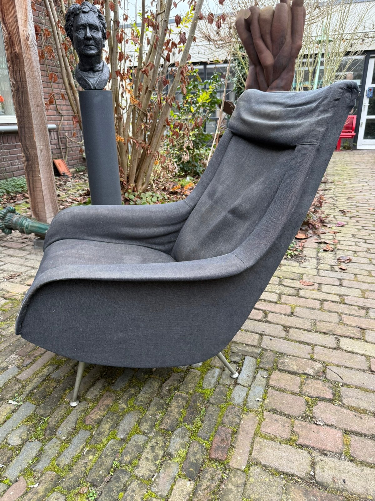 Artifort 400 fauteuil Bengt Ruda met originele bekleding, Ophalen, Zo goed als nieuw, 75 tot 100 cm, 50 tot 75 cm