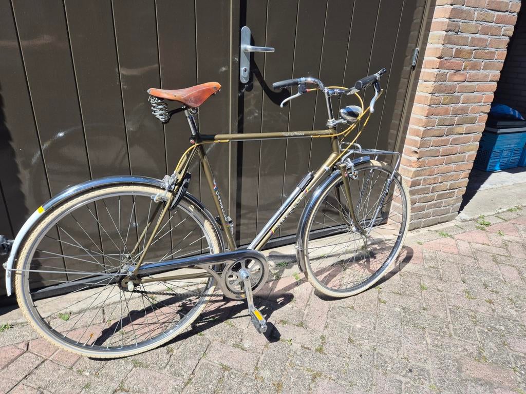 Vintage Gazelle tour de france herenfiets -maat 60, Gebruikt, Velgrem, Versnellingen, Ophalen of Verzenden