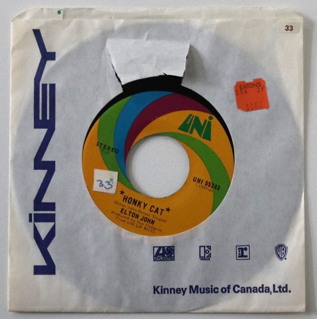 Elton John - Honky Cat - 7in single – 1972, Ophalen, Gebruikt, 7 inch, Single