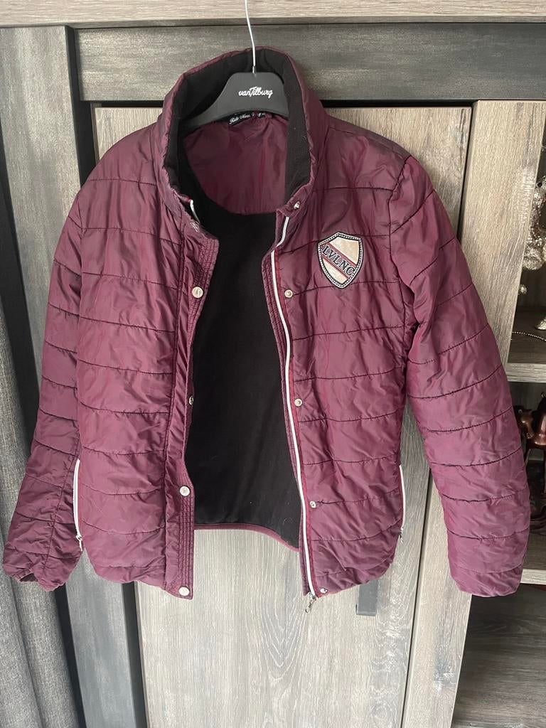 La Valancio paardrij winterjas maat 176 bordeau rood, Dieren en Toebehoren, Paardrijkleding, Gebruikt, Kinderen, Overige soorten