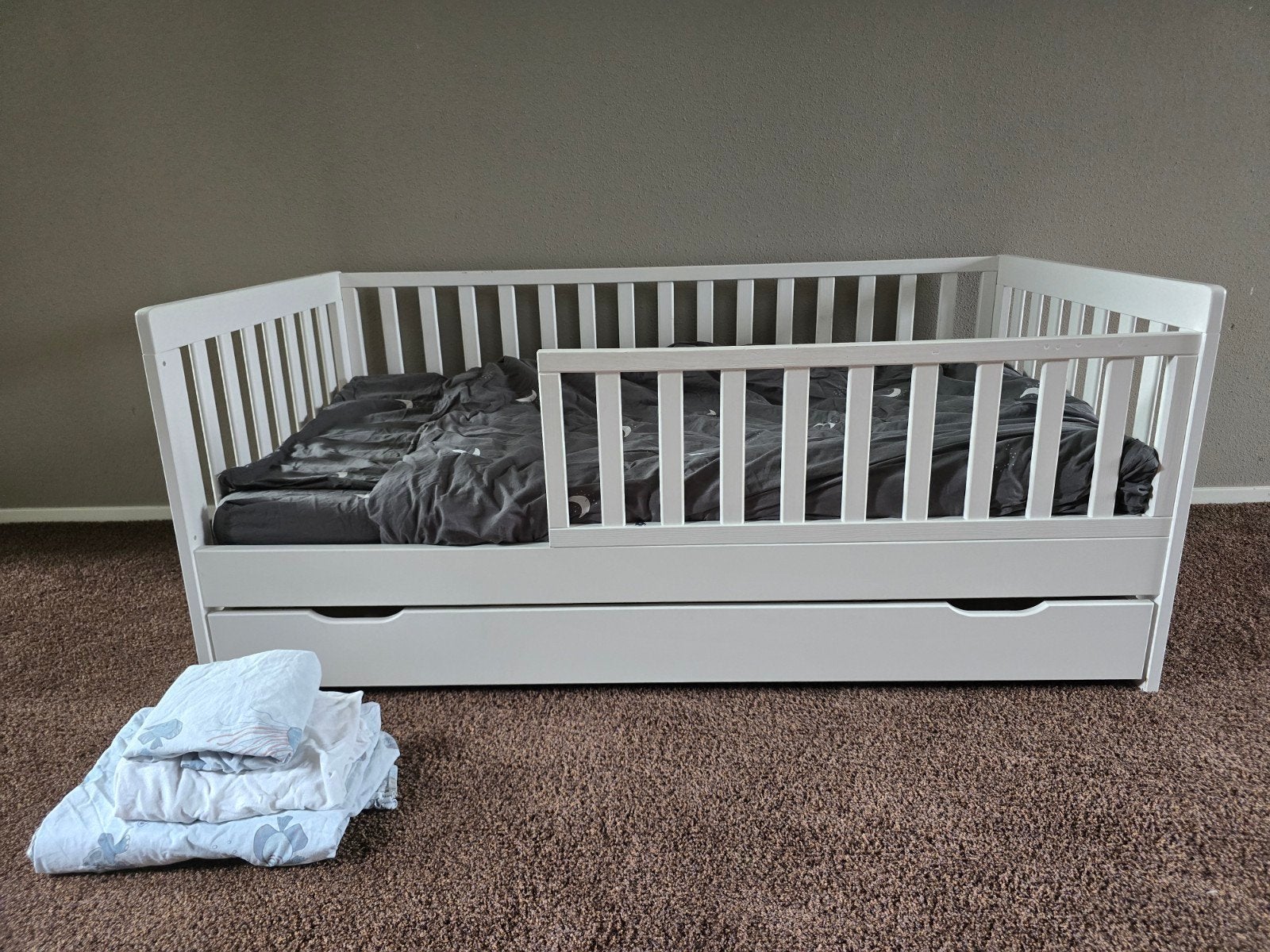 Petite Amélie peuterbed met lade, Ophalen, Gebruikt, Wit, 190 cm of minder