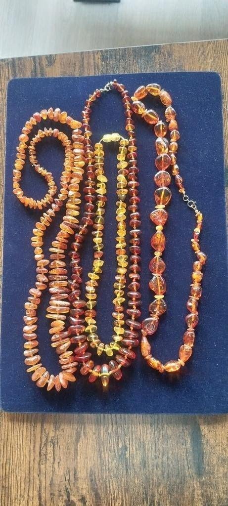 Lot amber kettingen, Ophalen, Gebruikt, Overige kleuren, Overige materialen