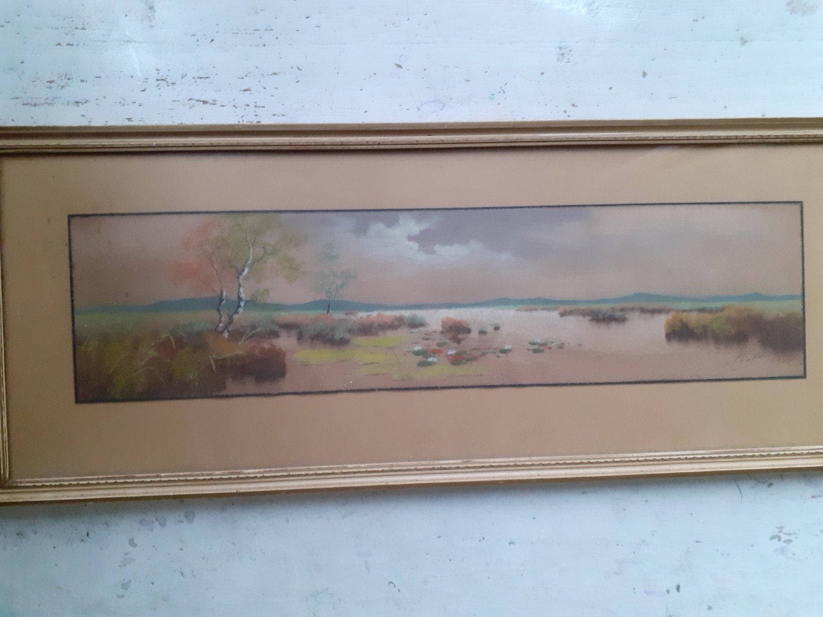 Mooi pastel landschap, Antiek en Kunst, Ophalen