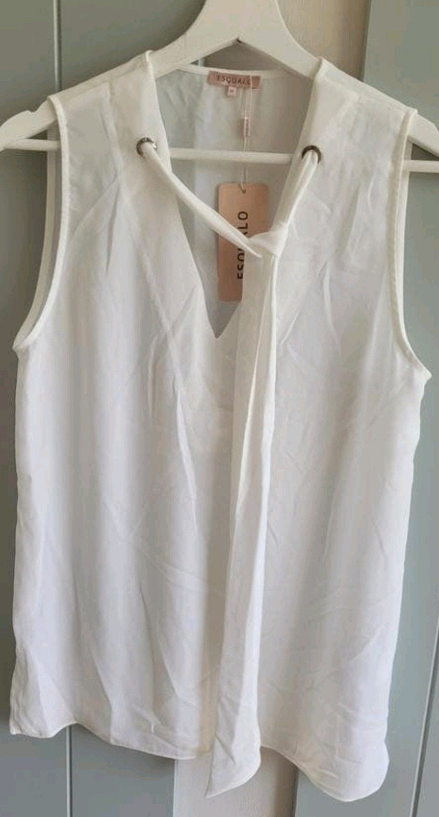 Esqualo blouse mouwloos maat 36 Nieuw met kaartjes, Wit, Ophalen of Verzenden, Nieuw, Esqualo