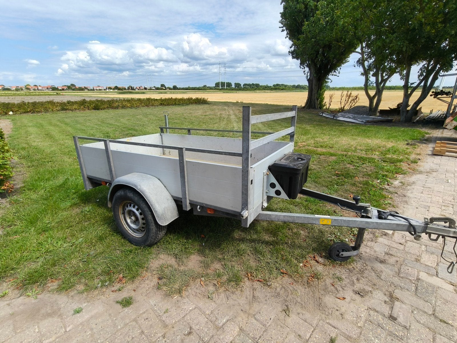 Aanhangwagen enkelasser, Auto diversen, Aanhangers en Bagagewagens, Ophalen, Gebruikt