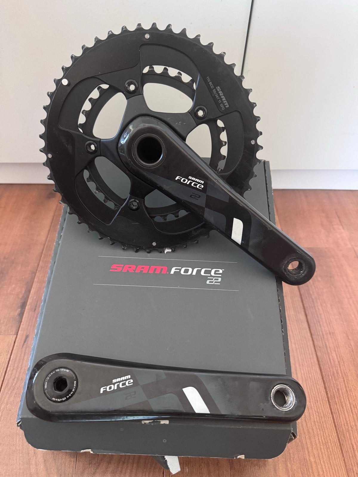 SRAM Force 22 Crankstel 175mm 50/34T 11 SPD, Fietsen en Brommers, Fietsonderdelen, Gebruikt, Overige materialen, Racefiets, Ophalen